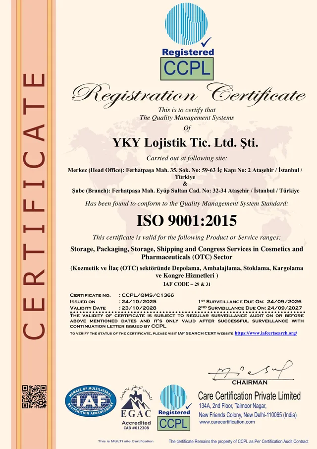QMS certificate